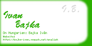 ivan bajka business card
